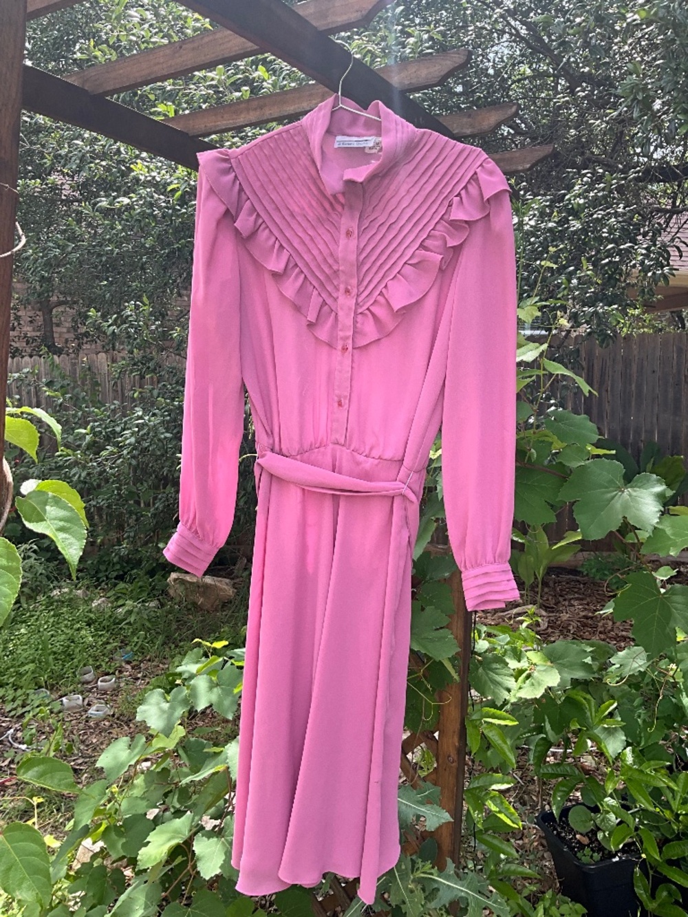 Fabulous Vintage Pink Sakowitz Zizi By Barbara Chodos Pink Dress